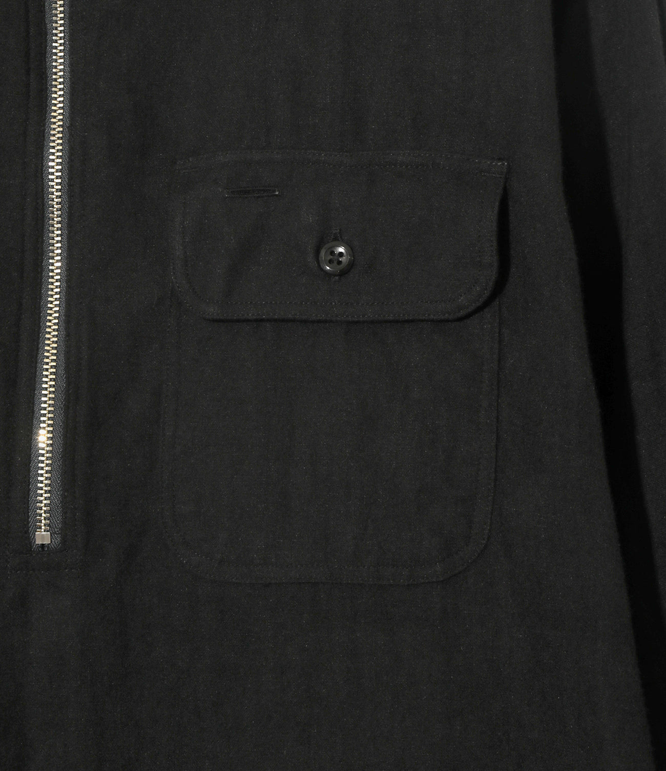 Half Zip Work Shirt - Brushed Linen Canvas