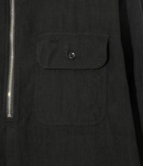 Half Zip Work Shirt - Brushed Linen Canvas