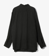 Half Zip Work Shirt - Brushed Linen Canvas