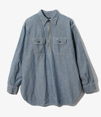 Half Zip Work Shirt - C/L Chambray