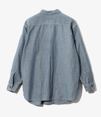 Half Zip Work Shirt - C/L Chambray