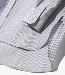 Combo Tab Collar Shirt - Cotton Typewriter Stripe
