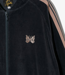 Rib Collar Track Jacket - C/PE Velour