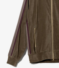 Rib Collar Track Jacket - C/PE Velour
