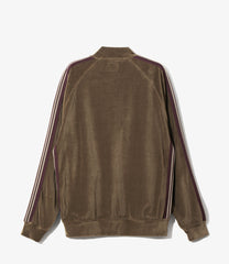 Rib Collar Track Jacket - C/PE Velour
