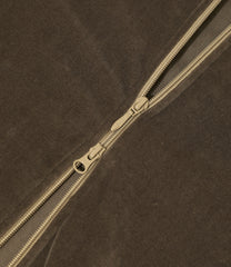 Rib Collar Track Jacket - C/PE Velour