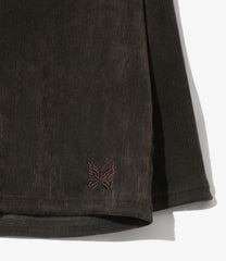 L/S U-Neck Tee - Flocked Stripe Lace