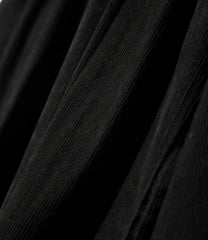 L/S U-Neck Tee - Flocked Stripe Lace