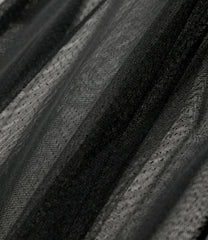 L/S U-Neck Tee - Tulle Dot Lace