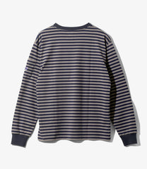 L/S Crew Neck Tee - Cotton Stripe Jersey