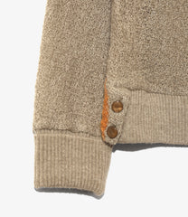 Knit Cardigan - Crepe Weave Stripe