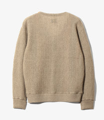 Knit Cardigan - Crepe Weave Stripe