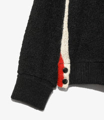 Knit Cardigan - Crepe Weave Stripe