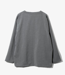 V-Neck Cardigan - Poly Oxford
