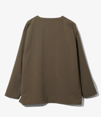 V-Neck Cardigan - Poly Oxford