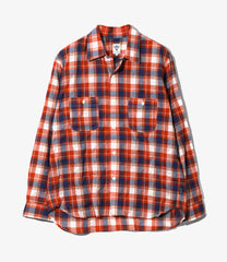 Work Shirt - Cotton Lawn Shirring/Plaid