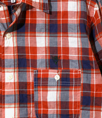 Work Shirt - Cotton Lawn Shirring/Plaid