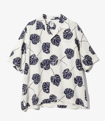 S/S Open Collar Shirt - Leaf