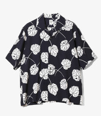 S/S Open Collar Shirt - Leaf