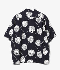 S/S Open Collar Shirt - Leaf