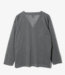 V-Neck Cardigan - Knit Mesh