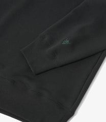 Emb. Half Zipped Sweat Shirt - Cotton French Terry