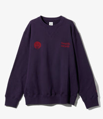 Emb. Crew Neck Sweat Shirt - Cotton French Terry