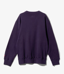 Emb. Crew Neck Sweat Shirt - Cotton French Terry