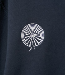 Emb. Crew Neck Sweat Shirt - Cotton French Terry