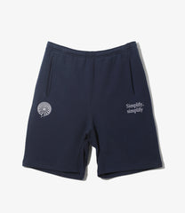 Emb. String Sweat Short - Cotton French Terry
