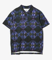 S/S Polo Shirt - Cotton Pique / Tie-Dye Printed