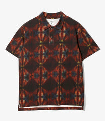 S/S Polo Shirt - Cotton Pique / Tie-Dye Printed