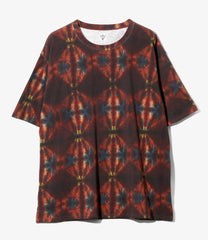 S/S Crew Neck Shirt - Cotton Pique / Tie-Dye Printed
