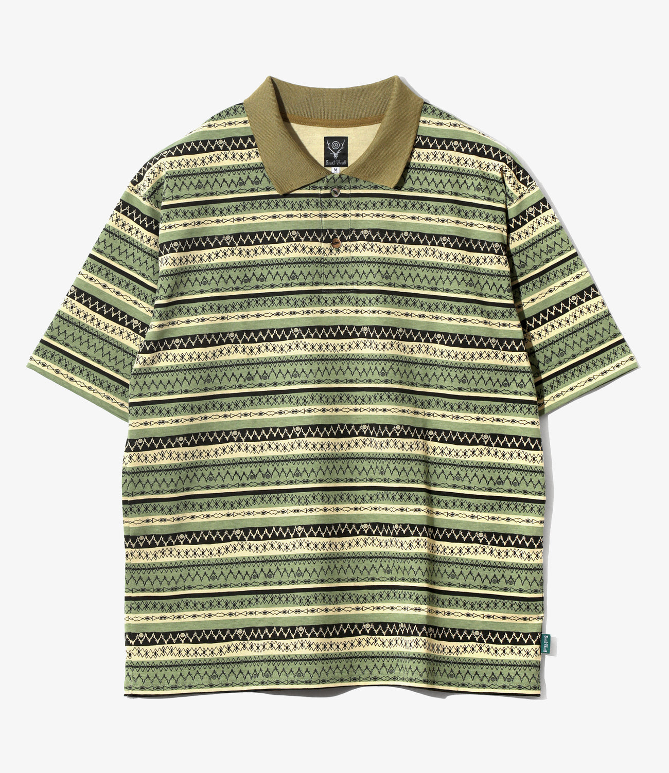 S/S Polo Shirt - Cotton Jersey / Stripe Printed – NEPENTHES ONLINE