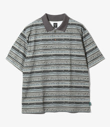 S/S Polo Shirt - Cotton Jersey / Stripe Printed – NEPENTHES ONLINE