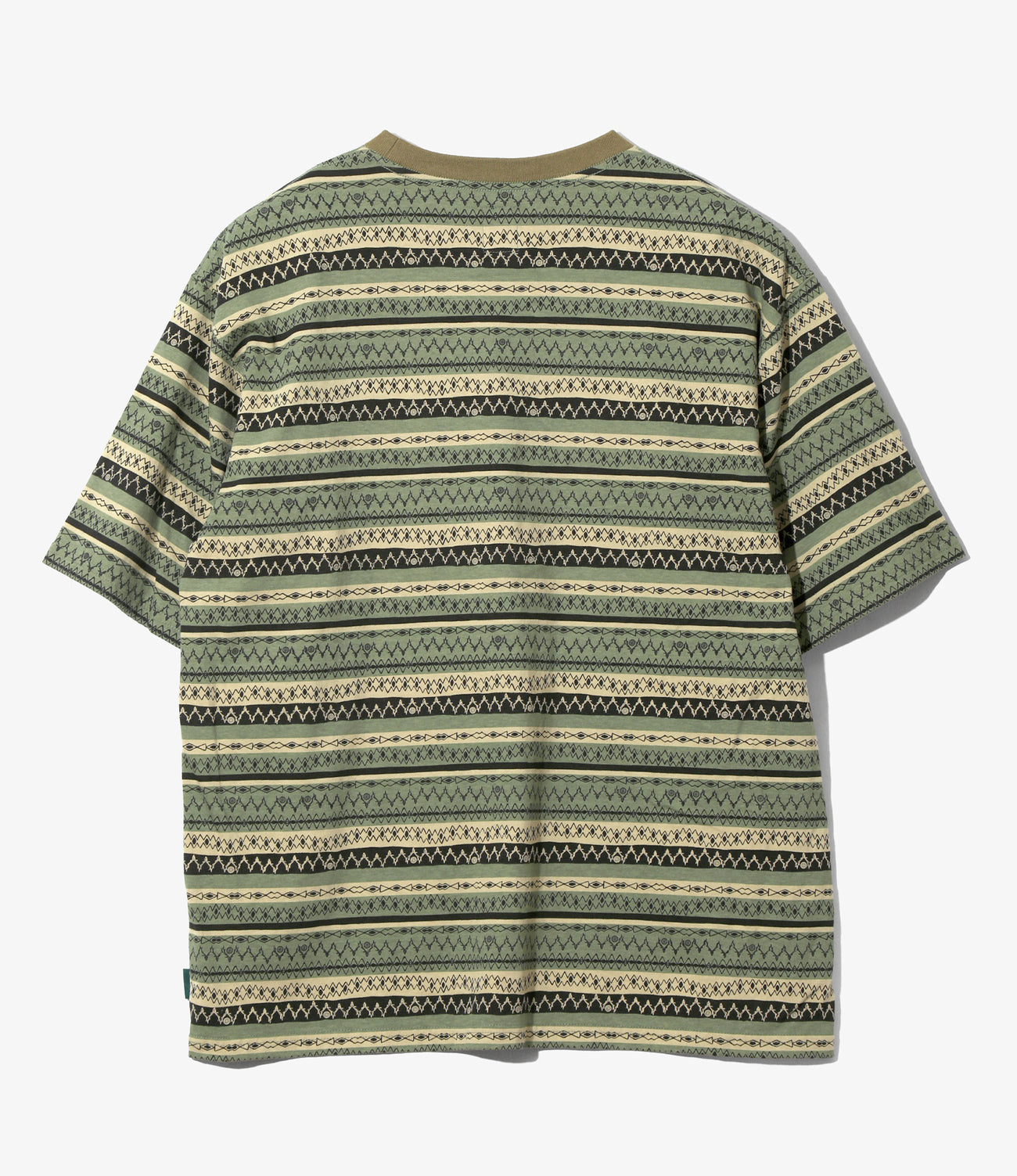 S/S Crew Neck Tee -  Stripe Jersey / Stripe Printed