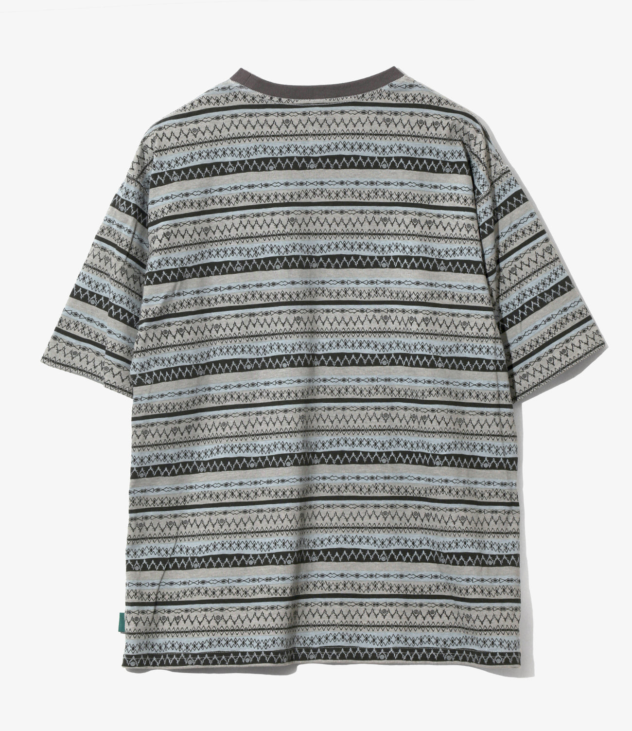 S/S Crew Neck Tee -  Stripe Jersey / Stripe Printed