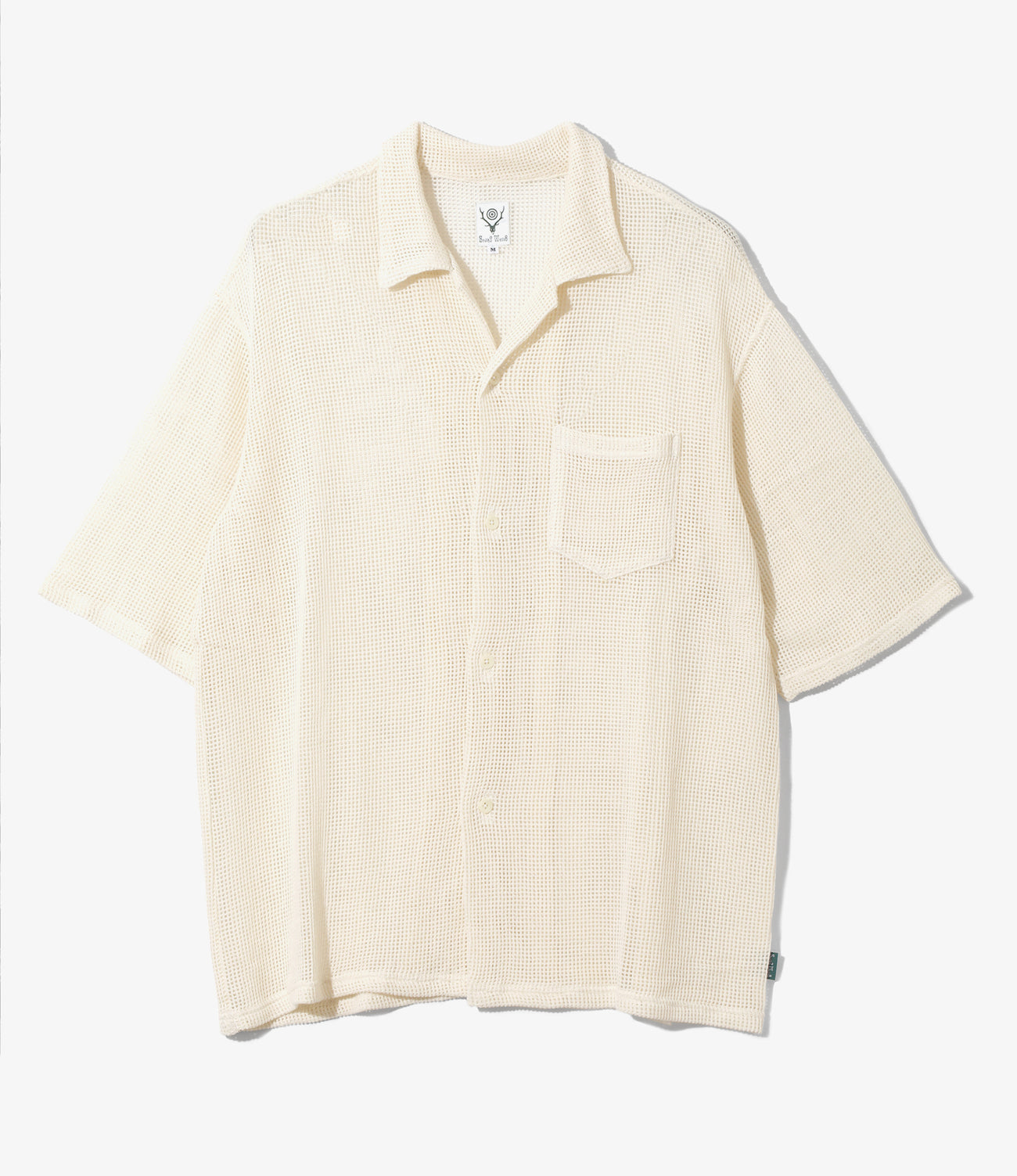 S/S Open Collar Shirt - Cotton Mesh – NEPENTHES ONLINE STORE