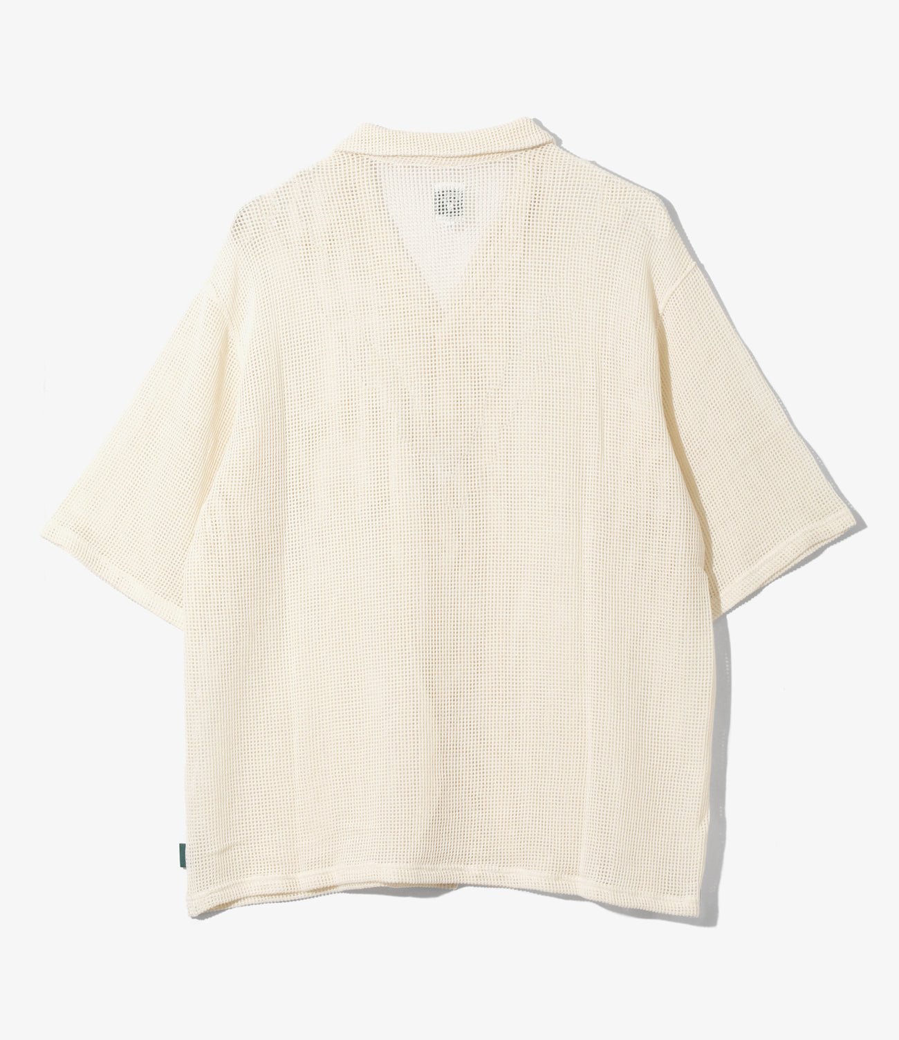 S/S Open Collar Shirt - Cotton Mesh