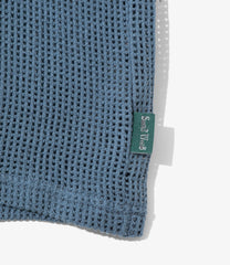S/S Open Collar Shirt - Cotton Mesh