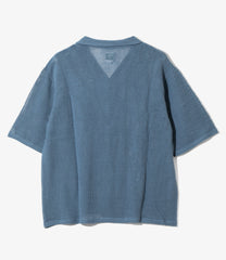 S/S Open Collar Shirt - Cotton Mesh