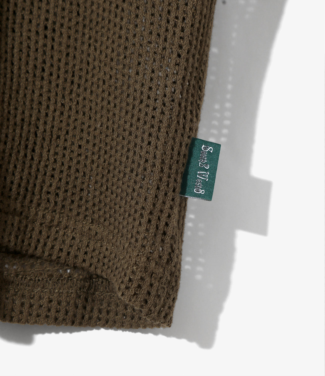 S/S Open Collar Shirt - Cotton Mesh