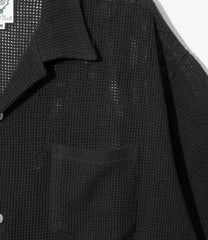 S/S Open Collar Shirt - Cotton Mesh
