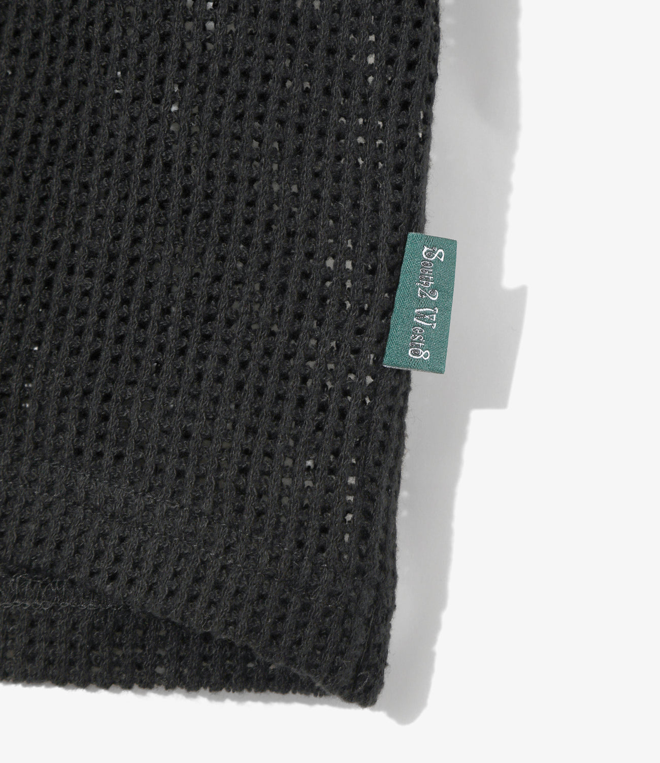 S/S Open Collar Shirt - Cotton Mesh