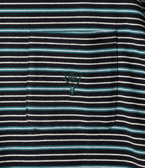 S/S Round Pocket Tee - Cotton Multi Narrow Stripe Jersey