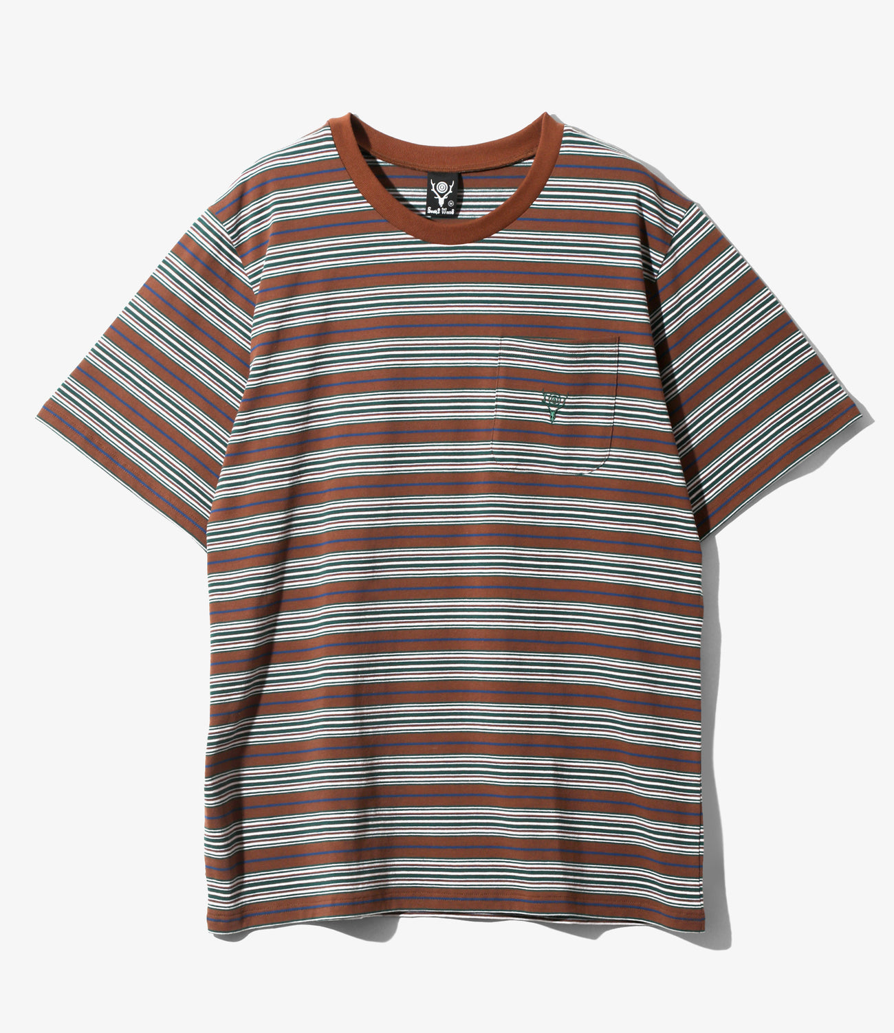 S/S Round Pocket Tee - Cotton Multi Wide Stripe Jersey – NEPENTHES