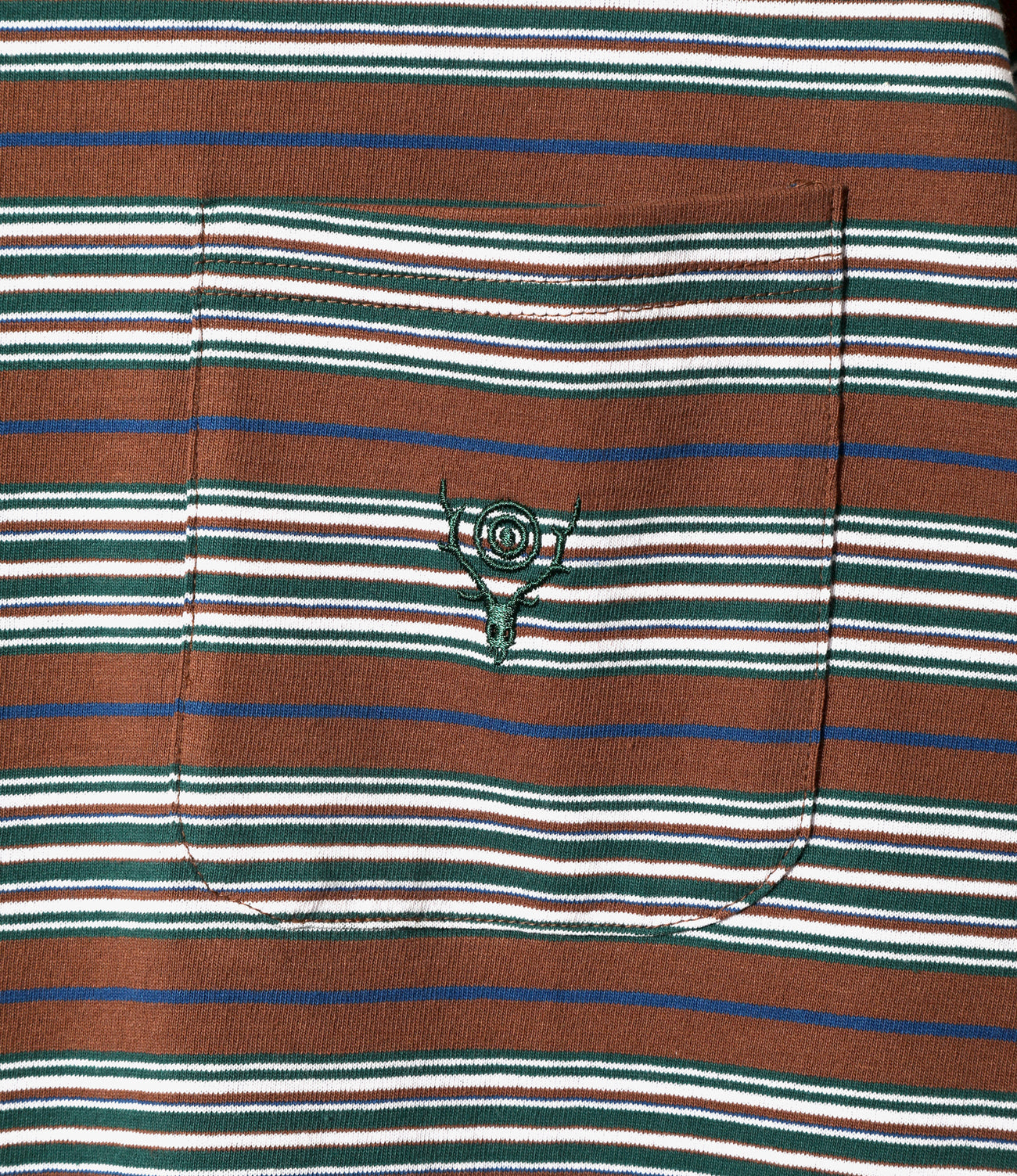 S/S Round Pocket Tee - Cotton Multi Wide Stripe Jersey – NEPENTHES