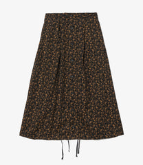 Tuck Skirt - 21W Corduroy Small Floral Print