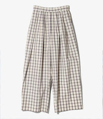 Tuck Balloon Pant - Plaid