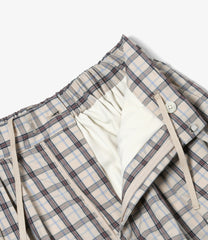 Tuck Balloon Pant - Plaid